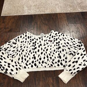 Hay fever Champion Cow Print Reverse Wave Crewneck Raw hem crewneck size L